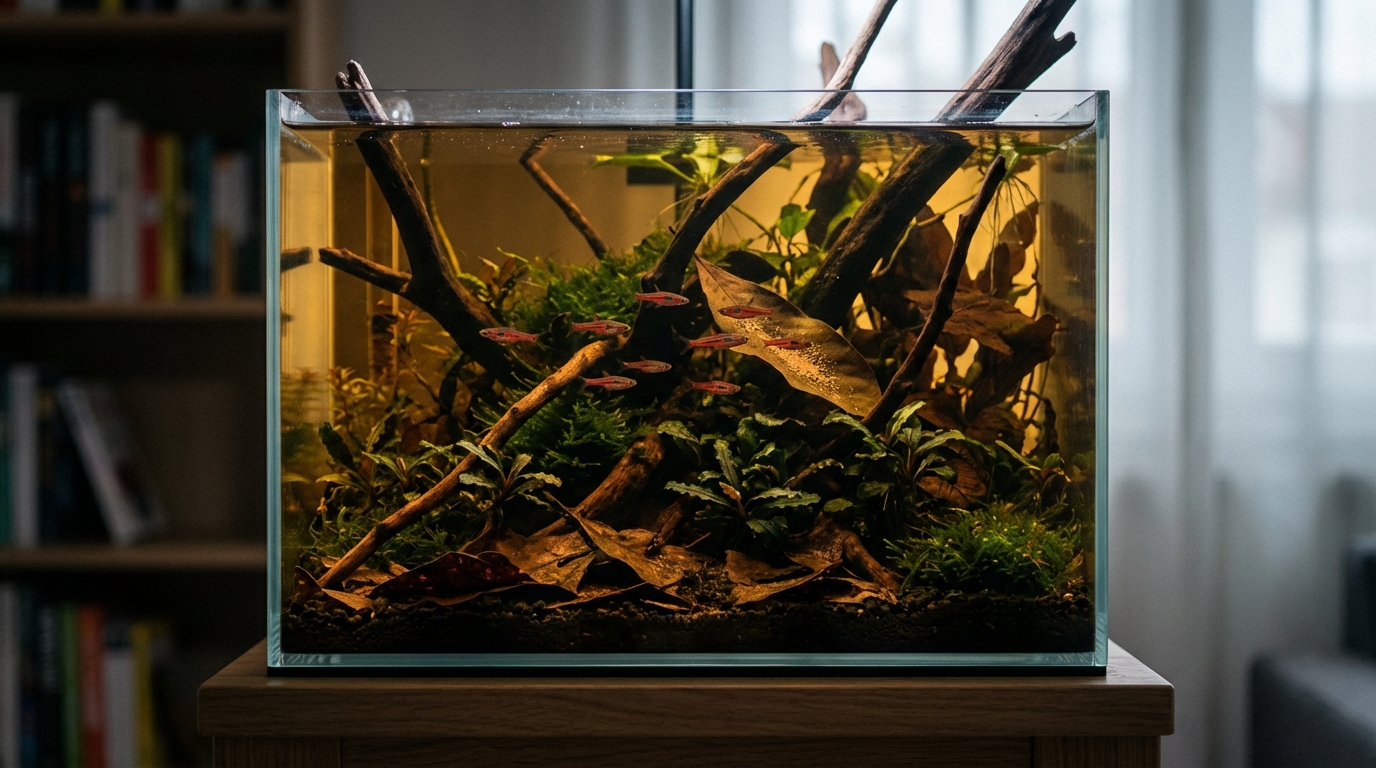 Serene Blackwater Biotope Aquarium