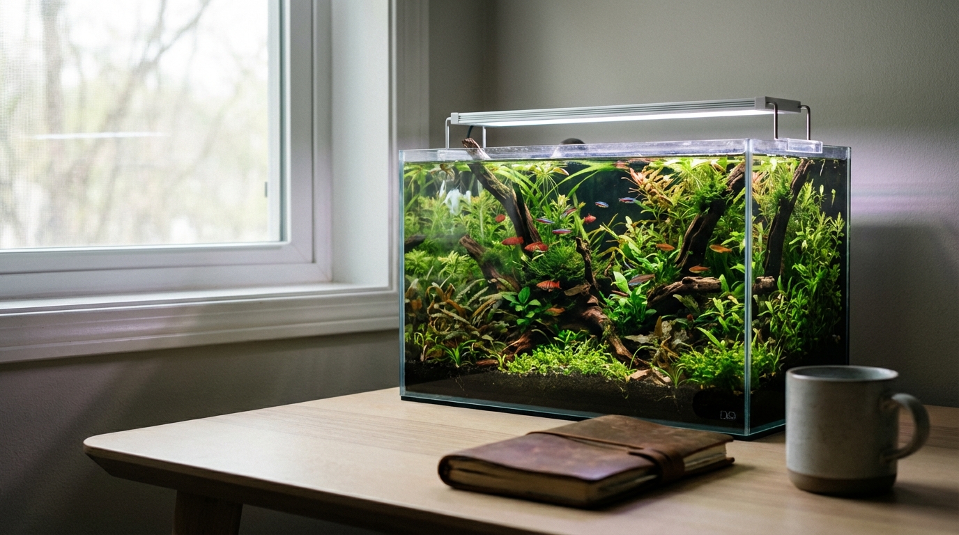 Serene Aquascape by the Window